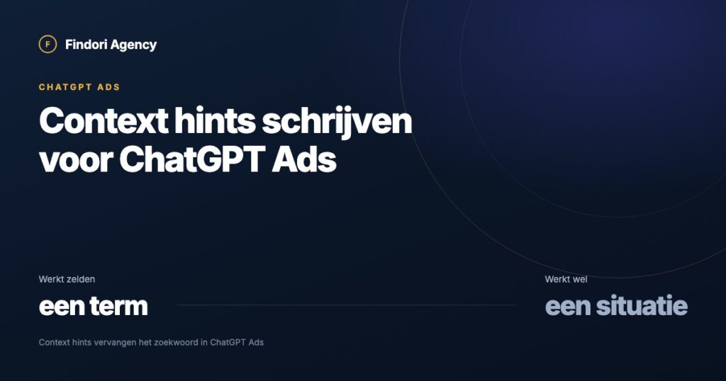 Context hints schrijven voor ChatGPT Ads